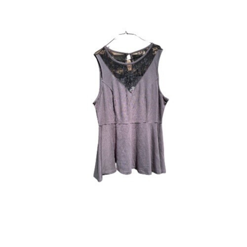 Gray Torrid Dress With Black Lace Detail At The Throat Size 2 Gothic Sundress